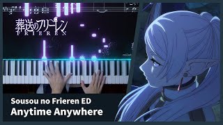 Sousou no Frieren ED - "Anytime Anywhere" - Piano Cover (Sheets & Visualizer) / milet