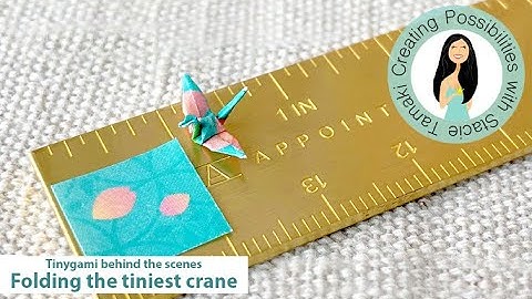 Folding the Tiniest of My Tiny Origami Cranes