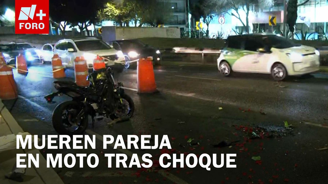 Muere pareja por choque de moto en Viaducto, CDMX
