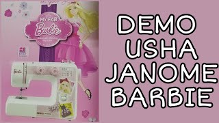 Usha Barbie sewing machine Demo || How to operate || make Design in Hindi..