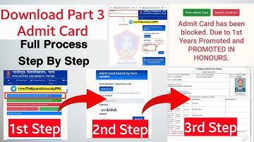 Patliputra University Part 3 Admit Card Download Tutorials 🔥 | How to Download Ppu part 3 Admit Card