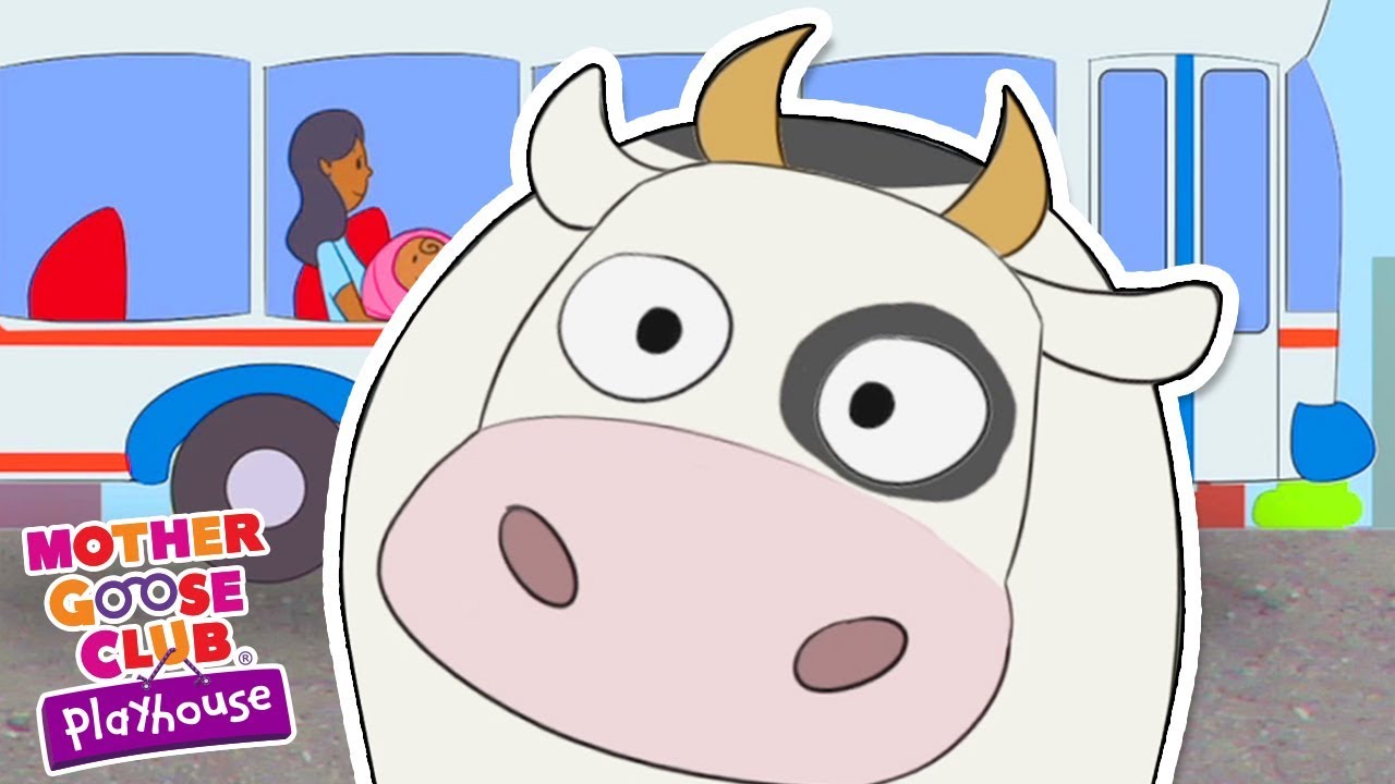 The Wheels on the Bus + More Mother Goose Club Cartoons YouTube