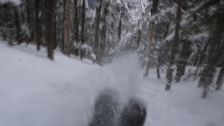 Glissading down South Hancock in New Hampshire | March 16, 2024