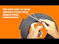 How to grab plastic and wet wipes from a sewer pipe using a flexible shaft