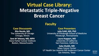 Virtual Case Library: Metastatic Triple-Negative Breast Cancer