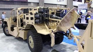 Boeing Phantom Badger combat support vehicle in 120mm mortar carrier version at AUSA 2014