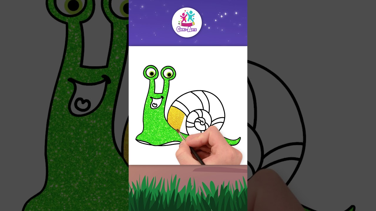 Caracol arcoíris 🐌 Dibujo para niños #drawing #tutorial #shorts #trending