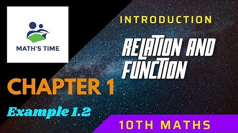 10th class maths.tn samacheer.chapter 1.relation and function.example 1.2 in Tamil