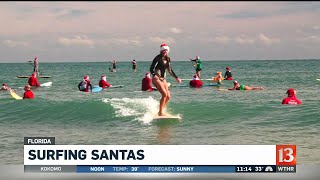Surfing Santas