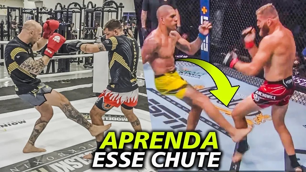 COMO FAZER O CHUTE do ALEX POATAN = CALF KICK ( CHUTE NA PANTURRILHA )