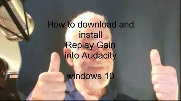 Replay Gain   Installing it into Audacity