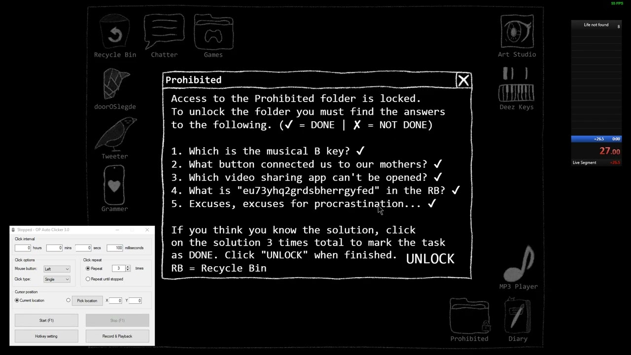 "LIFE" not found speedrun.