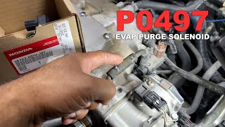 P0497 EVAP PURGE SOLENOID REPAIR AND VERIFICATION : 2005 HONDA ACCORD V6 J SERIES