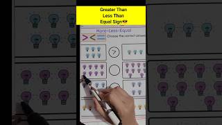 Greater Than,Less Than, Equal To Sign Math worksheet for Children 😎#shorts#mathworksheets#kids