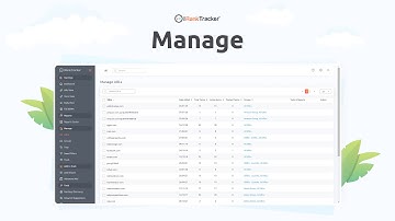 "Manage" Section - ProRankTracker