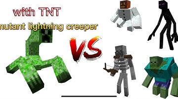minecraft mutant lightning creeper with item vs all mutant more