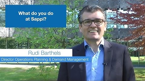 Rudi Barthels on working at Sappi Europe as Director Operations Planning and Demand Management