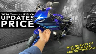 2024 Yamaha R15 V4 | Racing blue | Updates | Price | Why quality of motorcycles are getting low???