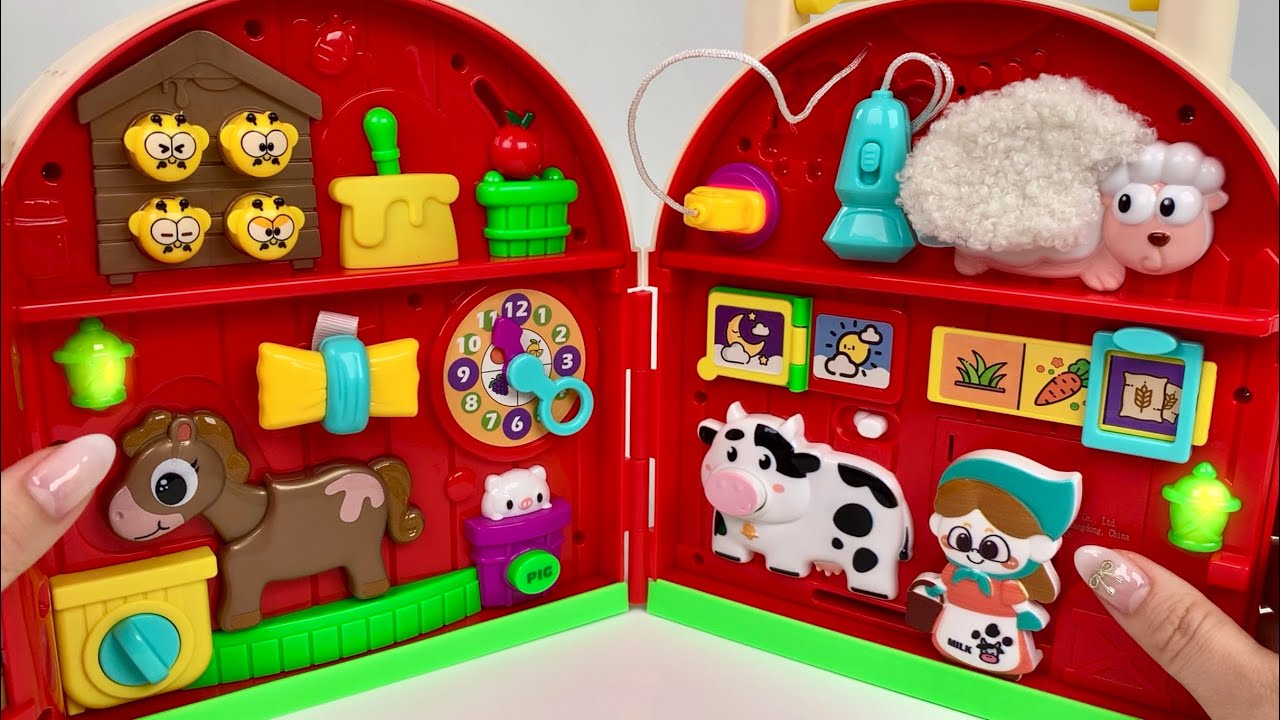[🐰toy asmr🐰] Big Fidget Board & Farm Fidget Toy ASMR Satisfying ...