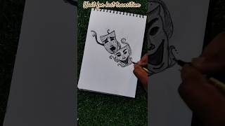 Turning emotions into art 🎭🖌️ Easy Mask Drawing #shortvideo #art #drawing #viralvideo #shortsfeed