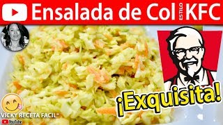 Cómo hacer ENSALADA DE COL Estilo KFC | #VickyRecetaFacil