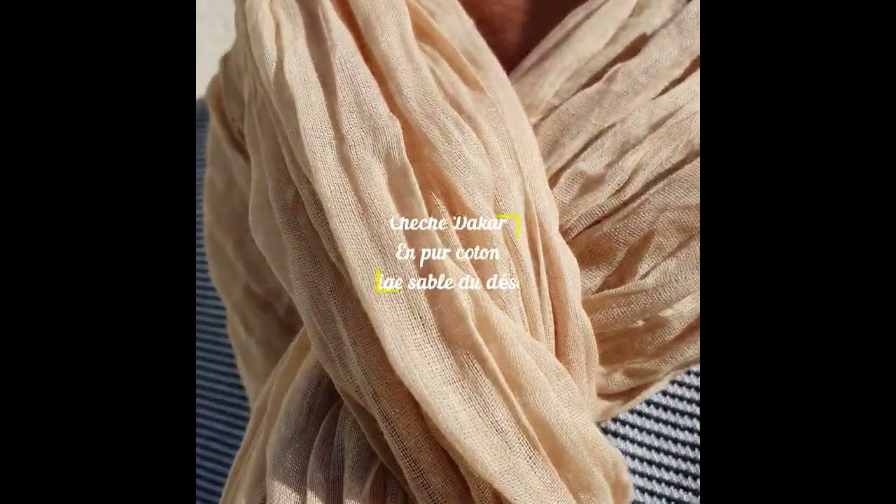 Chèche (foulard) En Coton Dakar - Marron Fauve - 80x160cm - Marque Charles Le Jeune - Neuf étiqueté