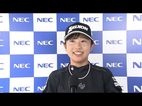 【単独首位 菅沼菜々選手 ホールアウトインタビュー】〈2023 NEC軽井沢７２ゴルフトーナメント 8月12日（土）大会2日目）