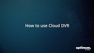 Altice One: How To Use Cloud DVR