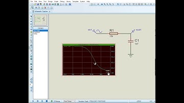 #Proteus: شرح Frequency response graph (AC analysis) شرح  Low pass filter Freq response plotting.