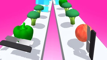 Slicer Runner Game! Very satisfying ASMR slicing video