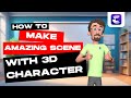Createstudio  how to make an amazing scene with 3d character