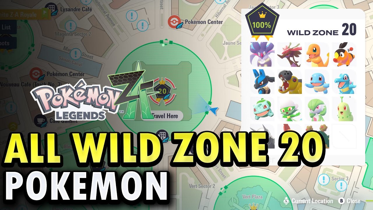 All Wild Zone 20 Pokemon - Pokemon Legends Z-A - YouTube