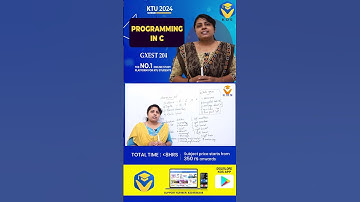 PROGRAMMING IN C | PIC |  KTU 2024 SCHEME | MODULE 1 |  #ktutuition #ktubtech