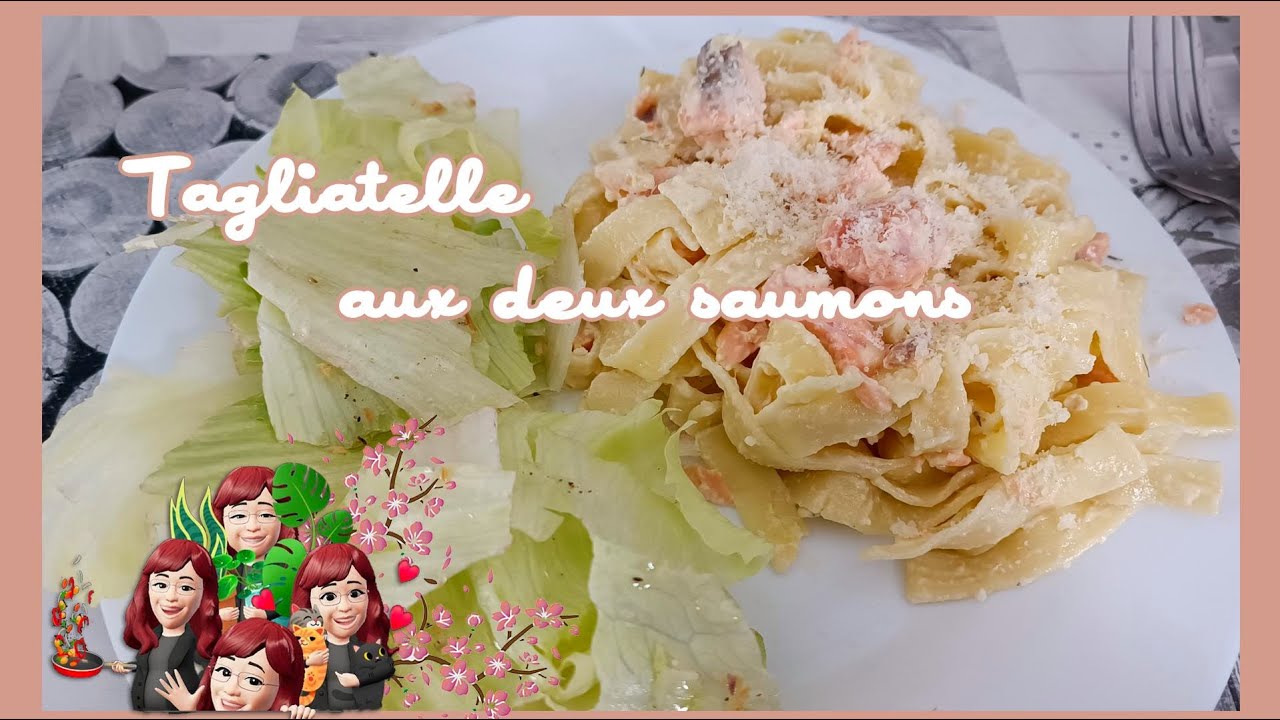 Recette de tagliatelles aux deux saumons