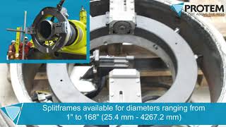 TTNG Cut from the ID Part Splitframe Orbital Pipe Cutting Orbitales de Coupe Orbitales Rohrschneiden