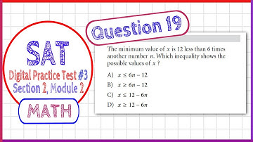 Question 19 in SAT Digital Practice Test #3, MATH Section 2 Module 2