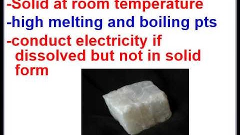 Video 6.1  H Chem Zinovchik Metallic, Ionic and Covalent Bonds