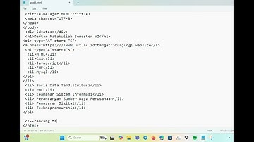 Tugas Video Praktikum 3 Matakuliah Pemrograman Web