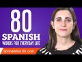 80 Spanish Words for Everyday Life - Basic Vocabulary #4