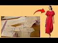 Chic Gathered Round Neck Dress Pattern for Women Over 50 | Easy, Elegant & Flattering Style