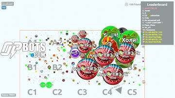 AGAR.IO GAMEPLAY WITH 120 BOTS || OP-BOTS.COM