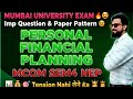 Personal Financial Planning MCOM SEM4 NEP |University Solution Mcom sem4 nep | ARK SIR
