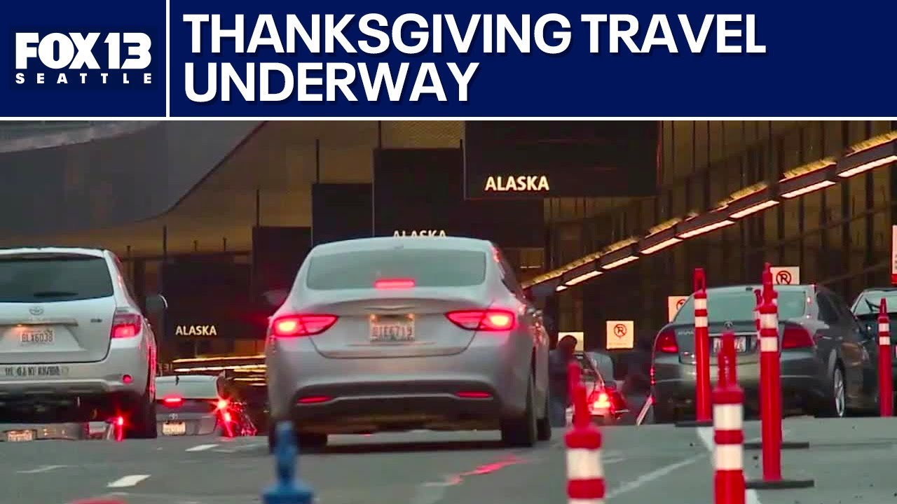 Busy Thanksgiving travel underway | FOX 13 Seattle - YouTube