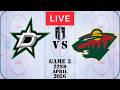 NHL LIVE Dallas Stars vs Minnesota Wild Game 3 April 22nd 2026 Full Game Watch Along
