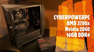 CyberPowerpc Gaming Desktop, AMD 3700x with Nvidia RTX 2060 from Walmart GMA6600WST Unboxing/Review