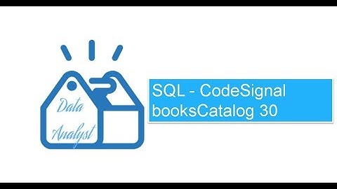 SQL - CodeSignal booksCatalog 30