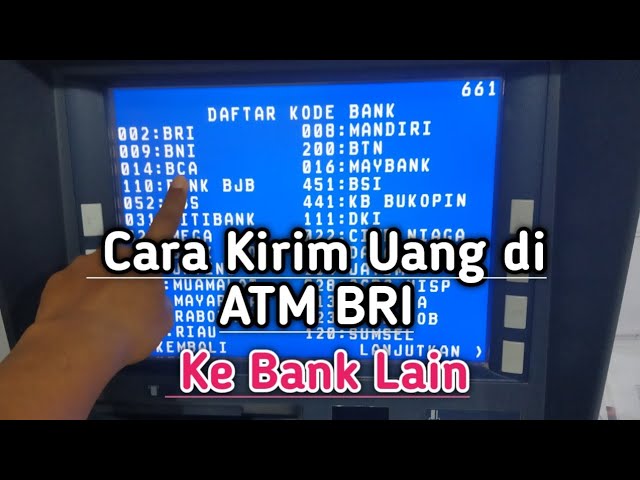 Cara Transfer Uang Lewat ATM BRI ke Bank Lain - YouTube