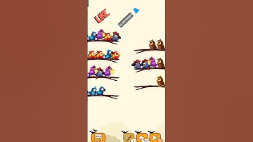 Bird sort color sorting Game #Shorts videos #subscribe