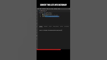 Python One Liner-5  | Convert two lists into dictionary #shorts