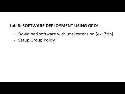 Software deployment using GPO